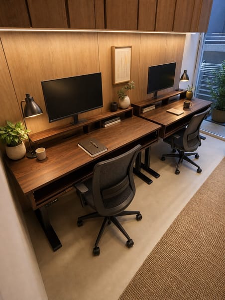 Two standing desks, one room