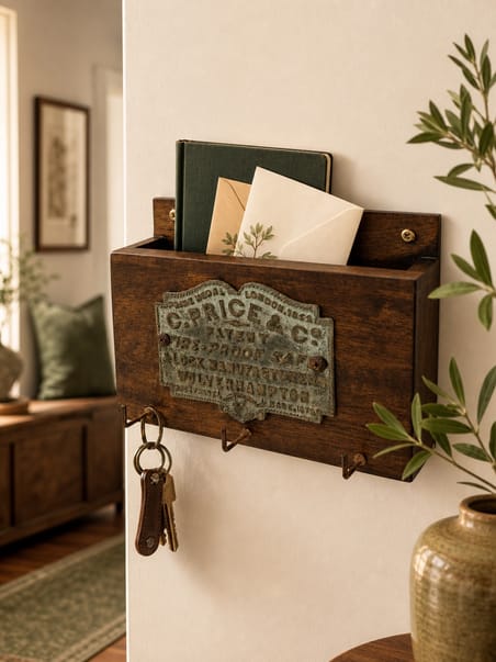 An organiser by the door
