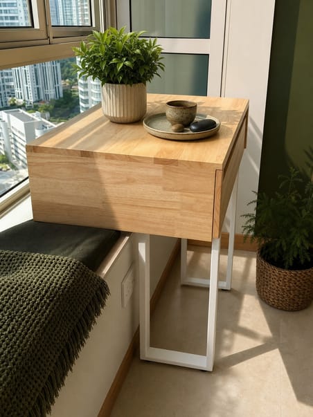 Balcony storage console